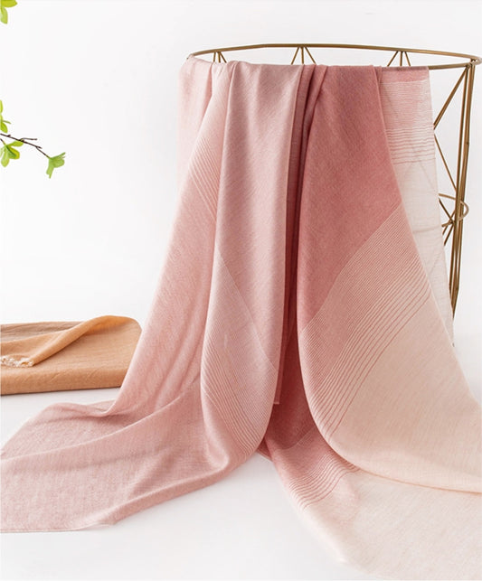 Gradient color 100% wool scarf. - AOA Fashion Accessories