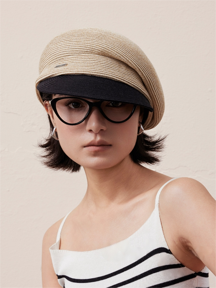 Paper Straw Beret Hat – Lightweight Summer Cap for Women - OESLO