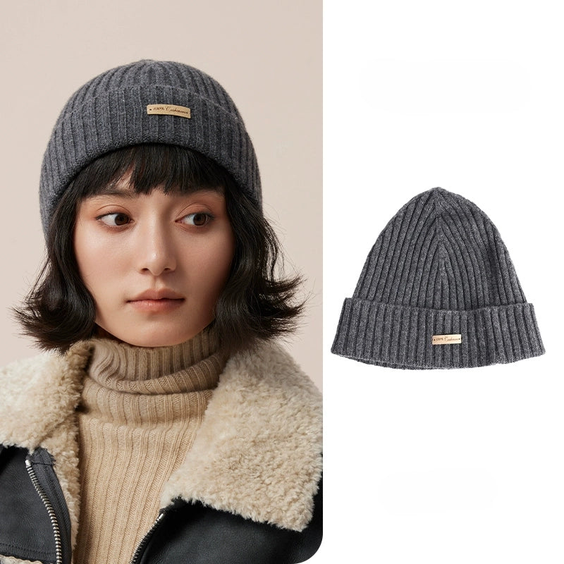 Unisex Cashmere Ribbed Beanie – Stylish & Versatile | Multiple Colors - OESLO