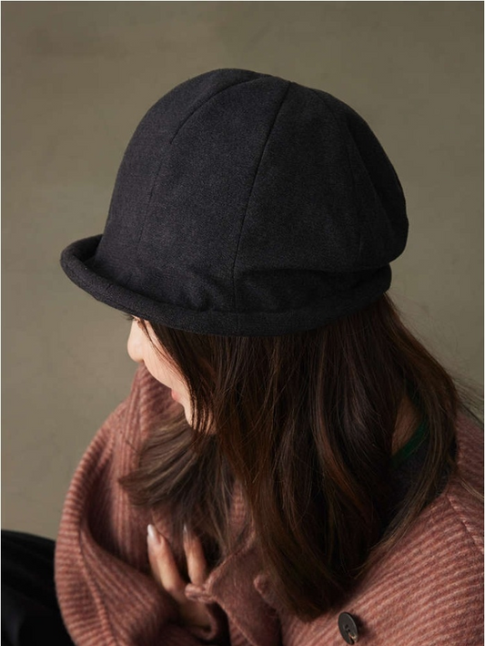 Corduroy Fuzzy Bucket Hat – Vintage Style Warm Cap for Women - AOA Fashion Accessories