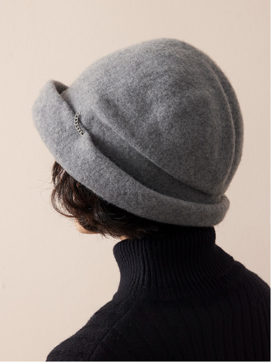 Cozy Fluffy Bucket Hat - 100% Wool Fuzzy Bucket Hat - AOA Fashion Accessories