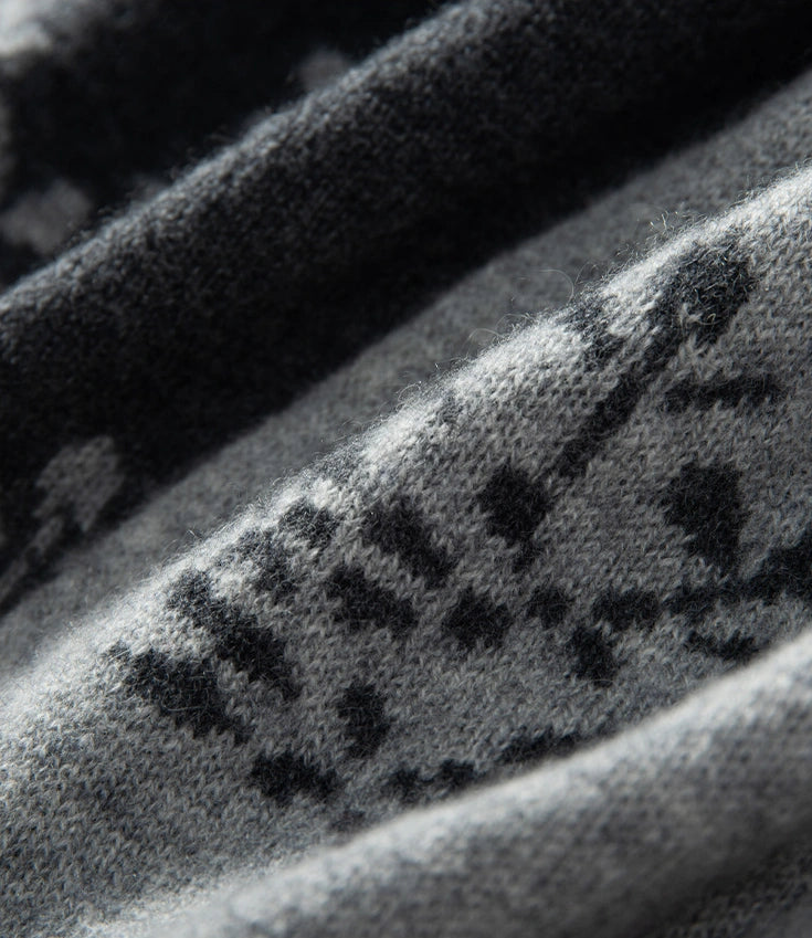 Reversible Cashmere Scarf - with Floral Jacquard Pattern | Multiple Colors OESLO