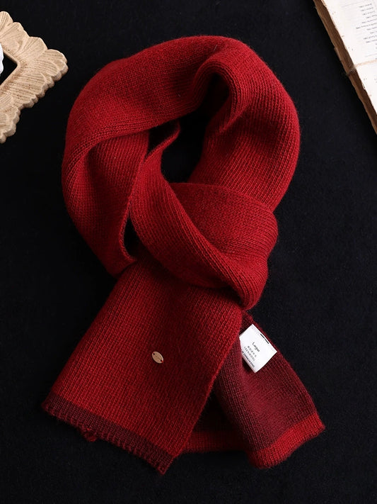 Modern Two-Tone Knitted Scarf for Women & Men | Multiple Colors