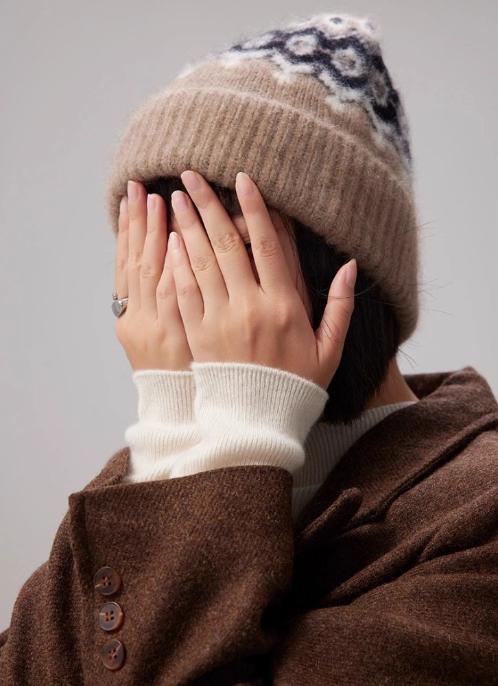 Cashmere Fair Isle Beanie – Vintage Nordic Elegance | Multiple Colors OESLO