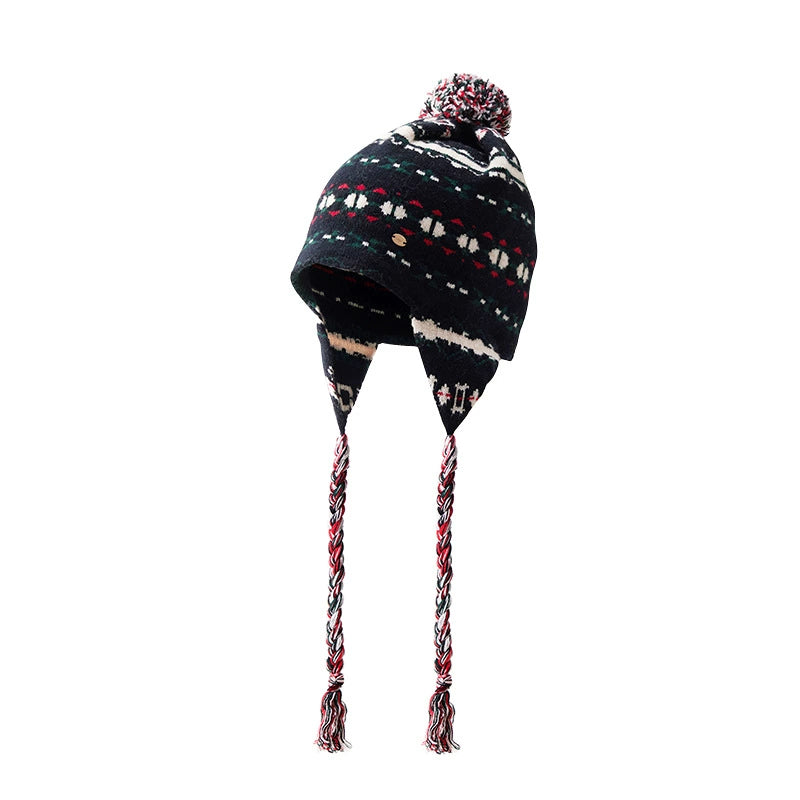 Fair Isle Wool Earflap Beanie – Vintage-Inspired Winter Knit Hat OESLO
