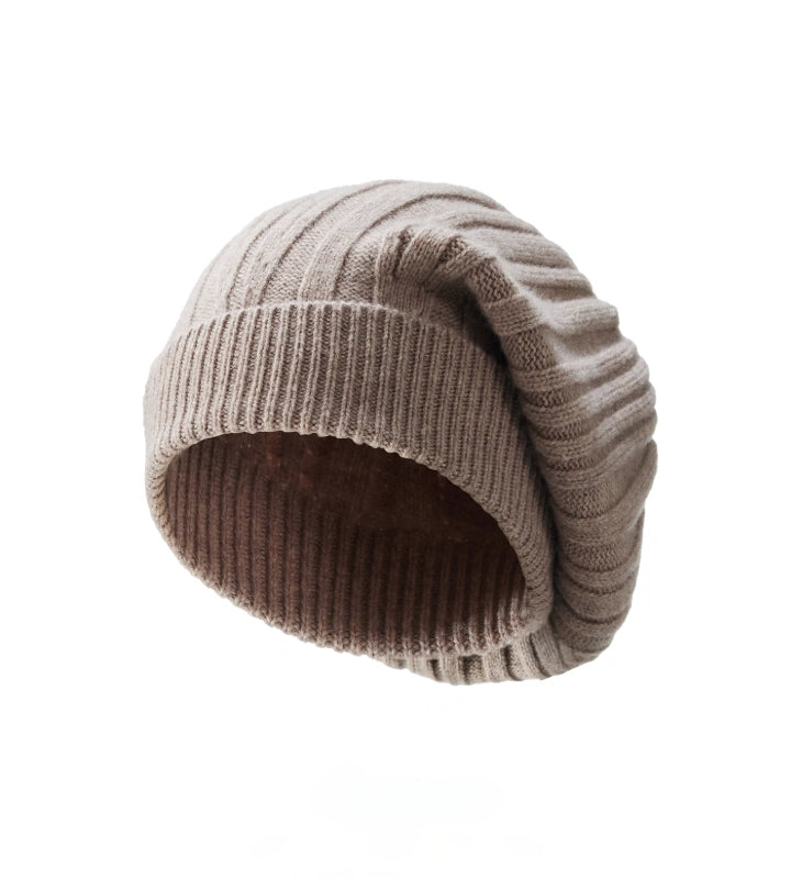 Wool Knit Hat — Elegant Striped Beret for Women | Multiple Colors OESLO