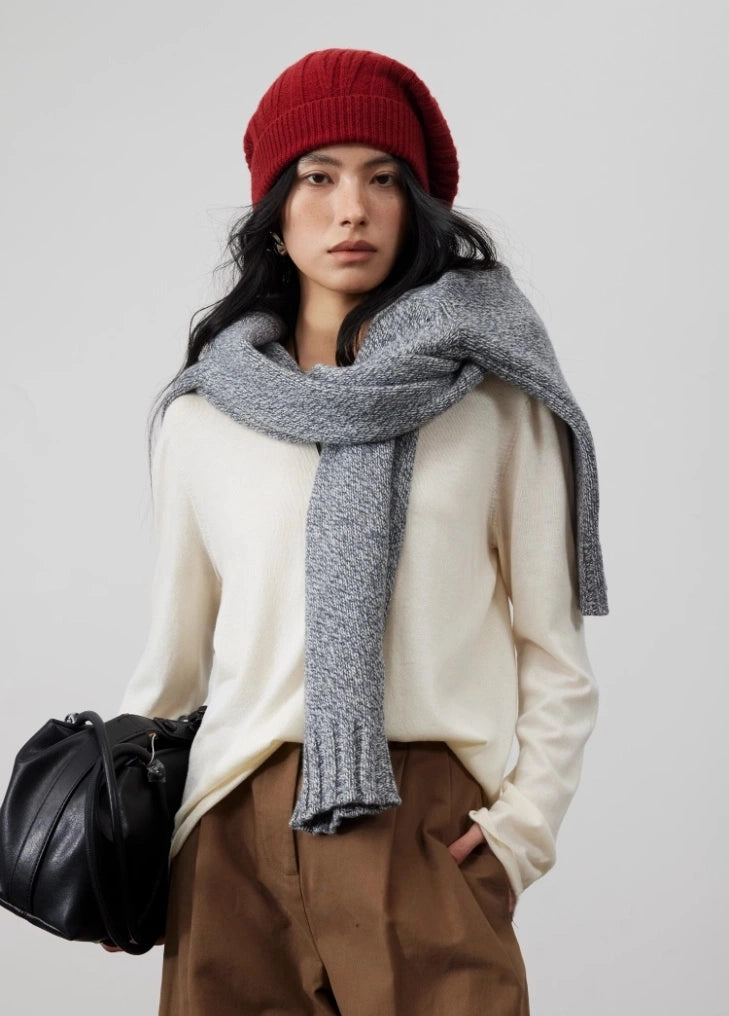 Wool Knit Hat — Elegant Striped Beret for Women | Multiple Colors OESLO