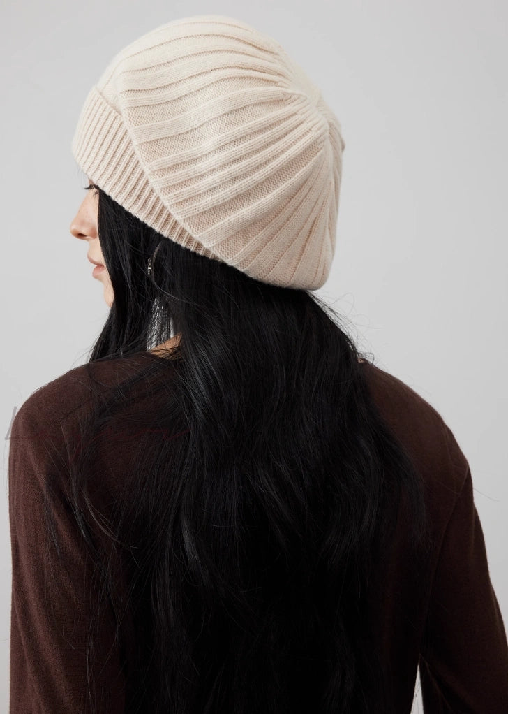 Wool Knit Hat — Elegant Striped Beret for Women | Multiple Colors OESLO