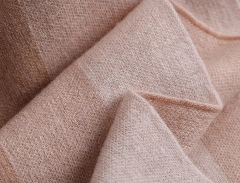 Merino Wool Scarf with Contrast Stripe – Sakura Pink & Cherry Red