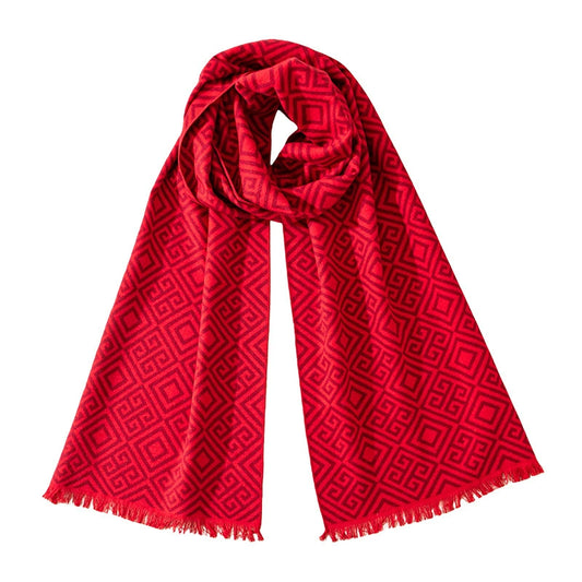 Red Mulberry Silk Brushed Scarf