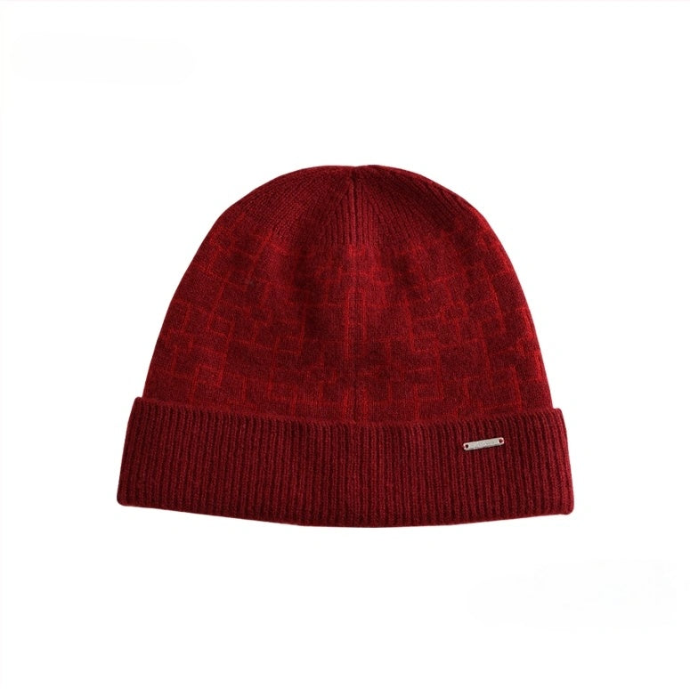 Red Cashmere Scarf and Hat Set - OESLO
