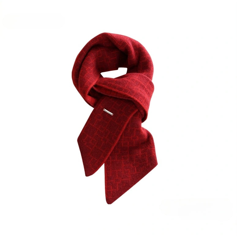 Red Cashmere Scarf and Hat Set - OESLO