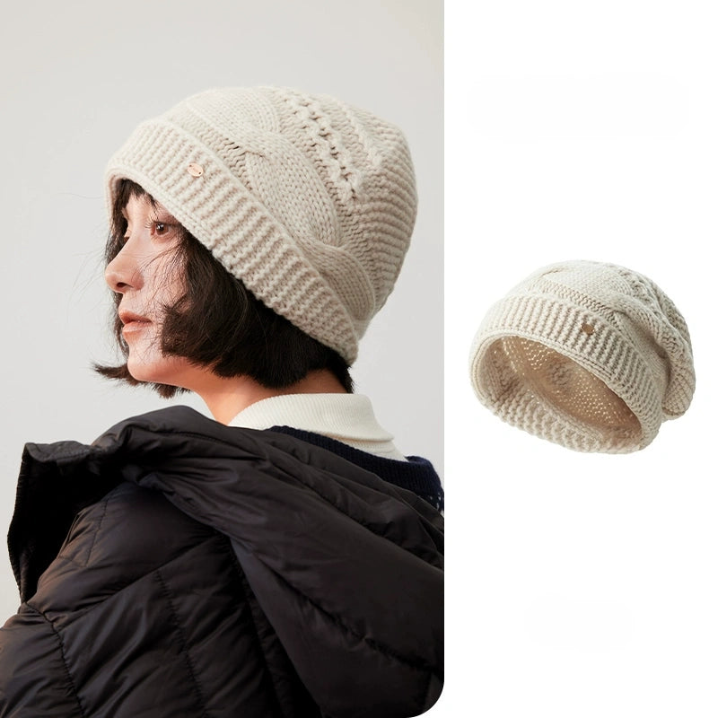 Wool Cable Knit Beanie – Timeless Vintage Warmth | Multiple Colors OESLO