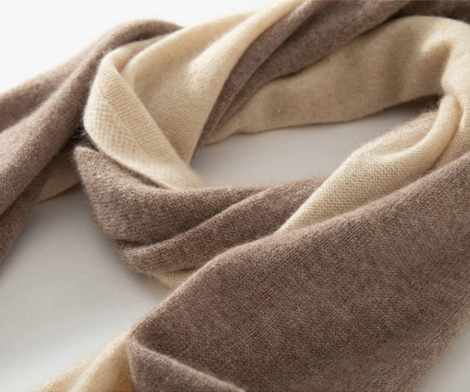 Colorblock Cashmere Scarf – Soft, Warm & Minimalist Style | Multiple Colors OESLO