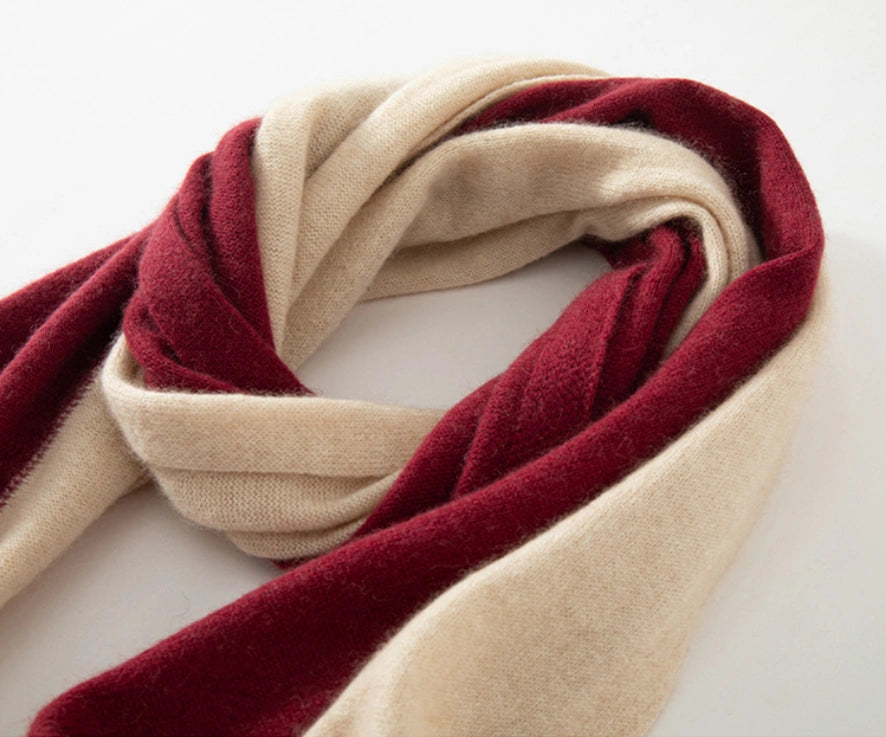 Colorblock Cashmere Scarf – Soft, Warm & Minimalist Style | Multiple Colors OESLO