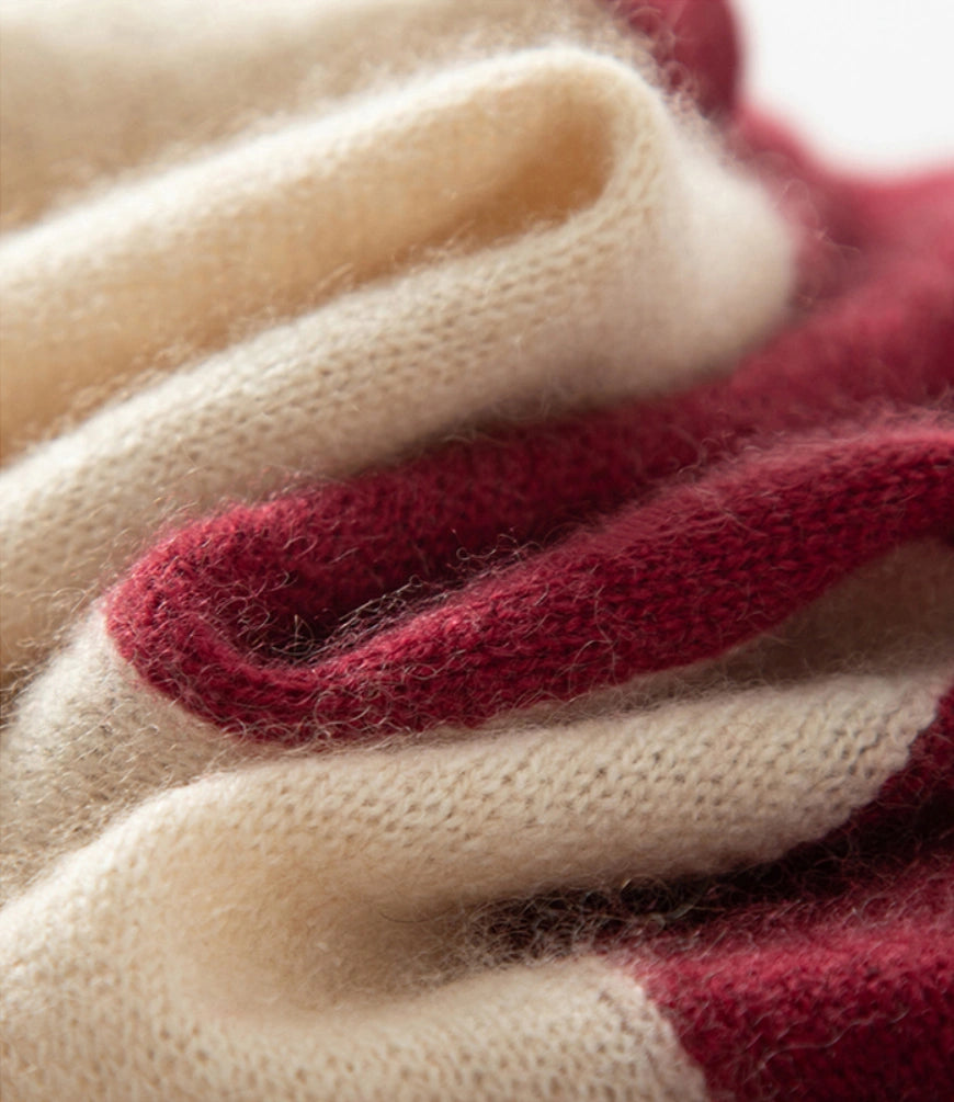 Colorblock Cashmere Scarf – Soft, Warm & Minimalist Style | Multiple Colors