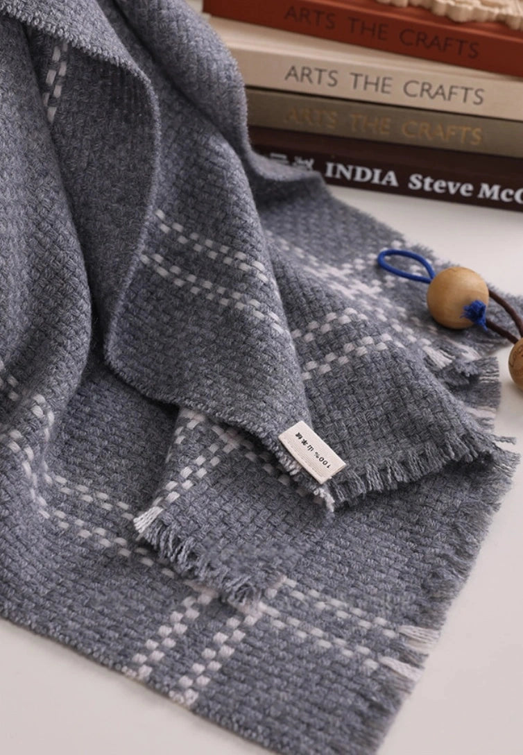100% Cashmere Knit Scarf | Luxury Unisex, Dark Grey - OESLO
