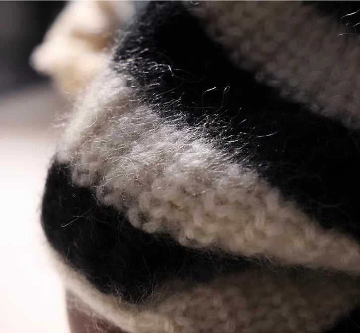 Unisex Striped Cashmere Knit Beanie Hat for Winter | Multiple Colors - OESLO