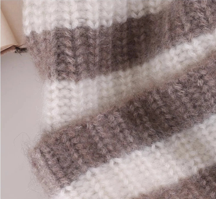 Unisex Striped Cashmere Knit Beanie Hat for Winter | Multiple Colors - OESLO