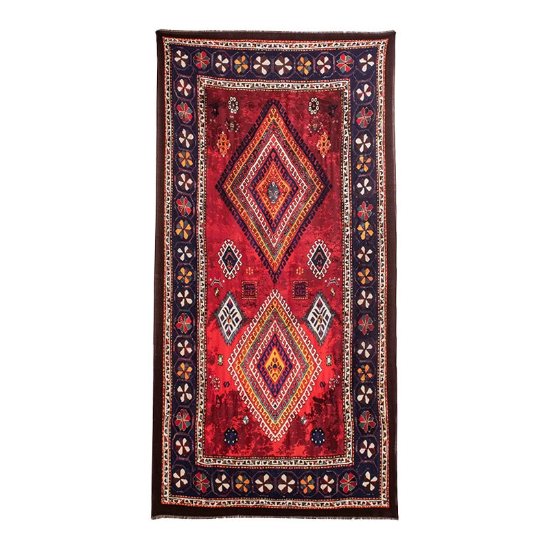 Water-Soluble Wool Vintage Print Scarf – Large Wrap Design - OESLO