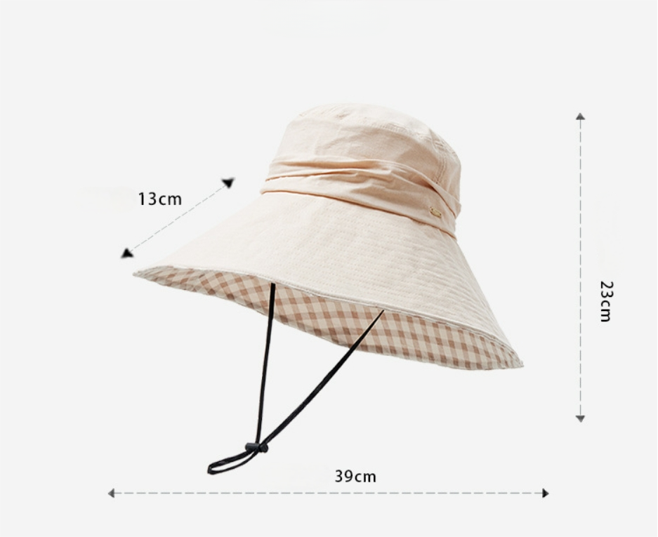 Wide Brim Cotton Sun Hat for Women - AOA Fashion Accessories