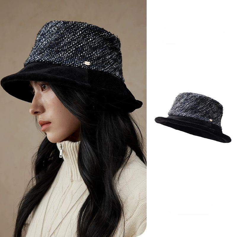 Tweed Winter Bucket Hat – Unisex Vintage Style OESLO