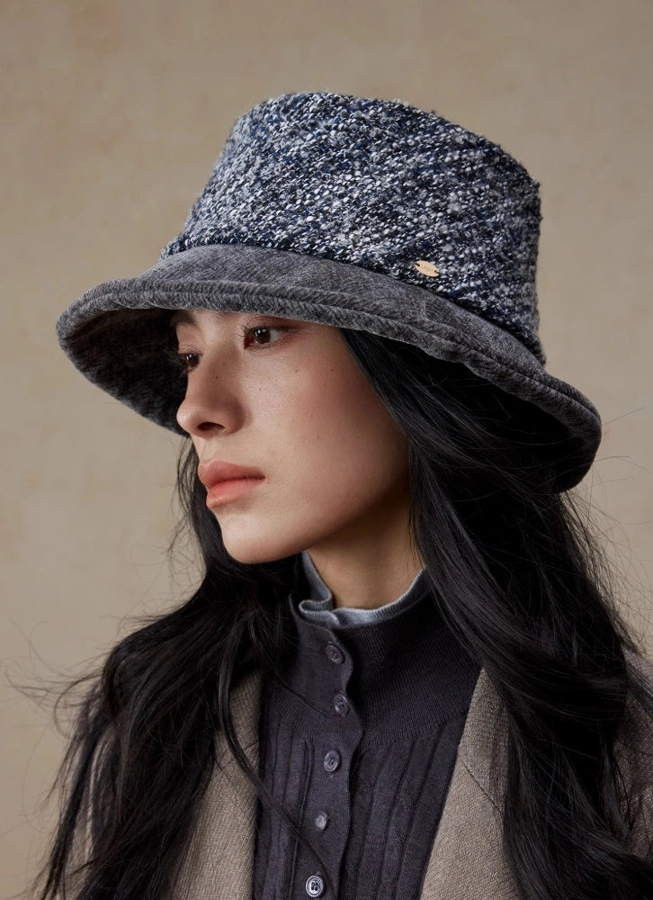 Tweed Winter Bucket Hat – Unisex Vintage Style OESLO