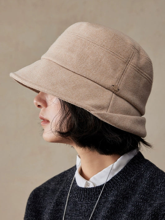 Elegant Solid Bucket Hat for Women | Light Khaki - OESLO