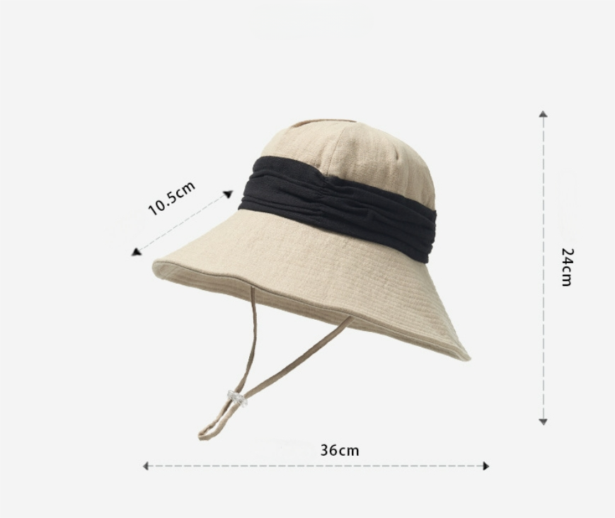 Women’s Wide Brim Sun Hat – Linen Cotton Sun Visor Hat - AOA Fashion Accessories