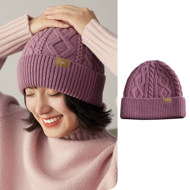 100% Wool Knit Beanie – Dreamy Purple Collection - OESLO