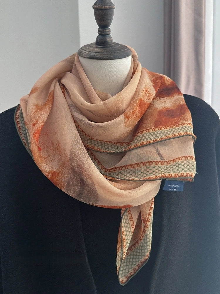 Silk Square Scarf - Xiangyunsha Plant-Dyed - OESLO