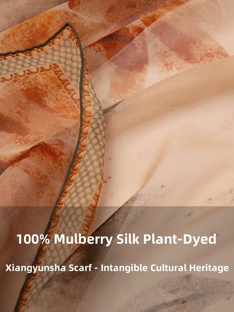 Silk Square Scarf - Xiangyunsha Plant-Dyed - OESLO