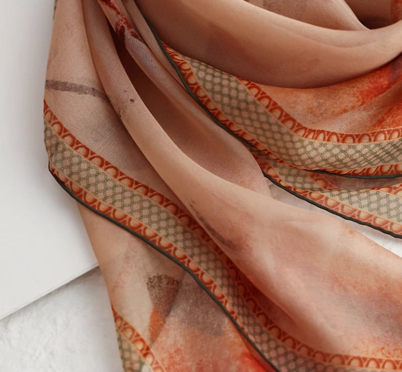 Silk Square Scarf - Xiangyunsha Plant-Dyed - OESLO