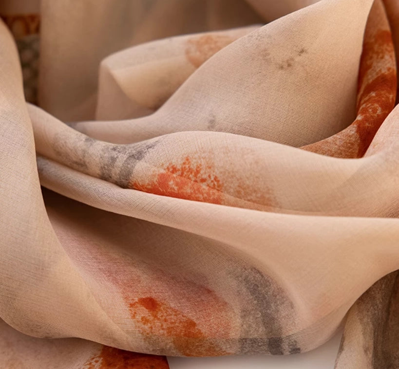 Silk Square Scarf - Xiangyunsha Plant-Dyed - AOA Fashion Accessories