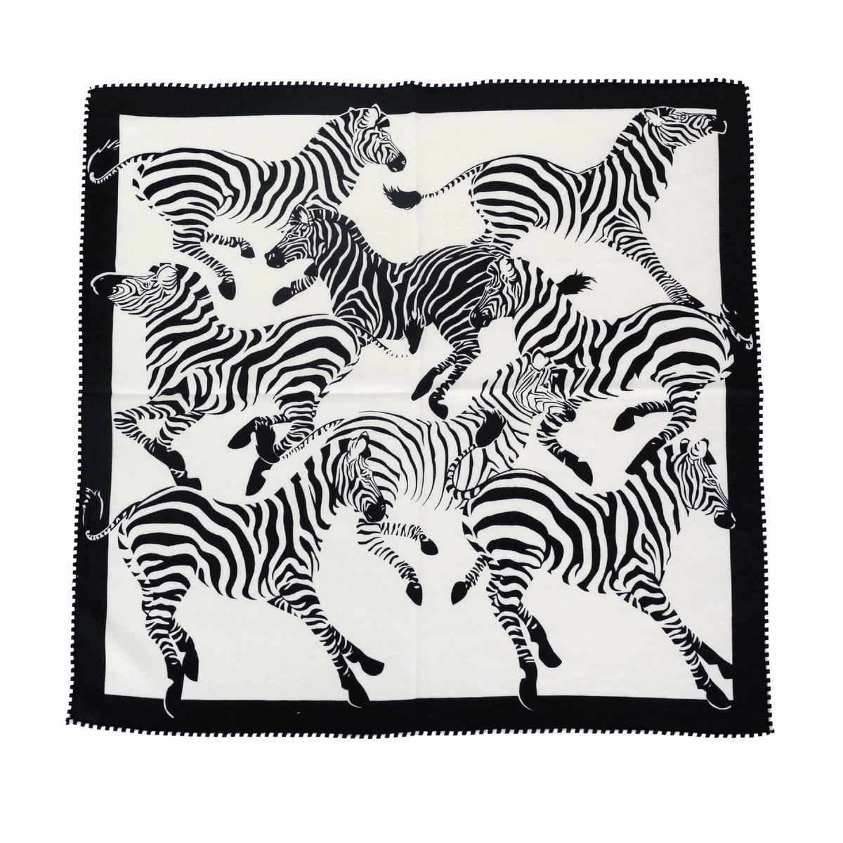 Silk Wool Square Scarf - Double-Sided Reversible | Zebra Print - OESLO