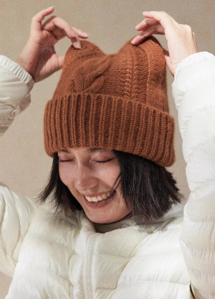 Cat Ear Knit Beanie Hat for Winter | Multiple Colors - OESLO