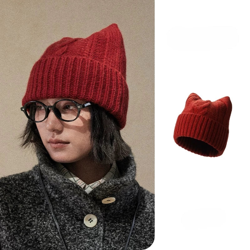 Cat Ear Knit Beanie Hat for Winter | Multiple Colors - OESLO