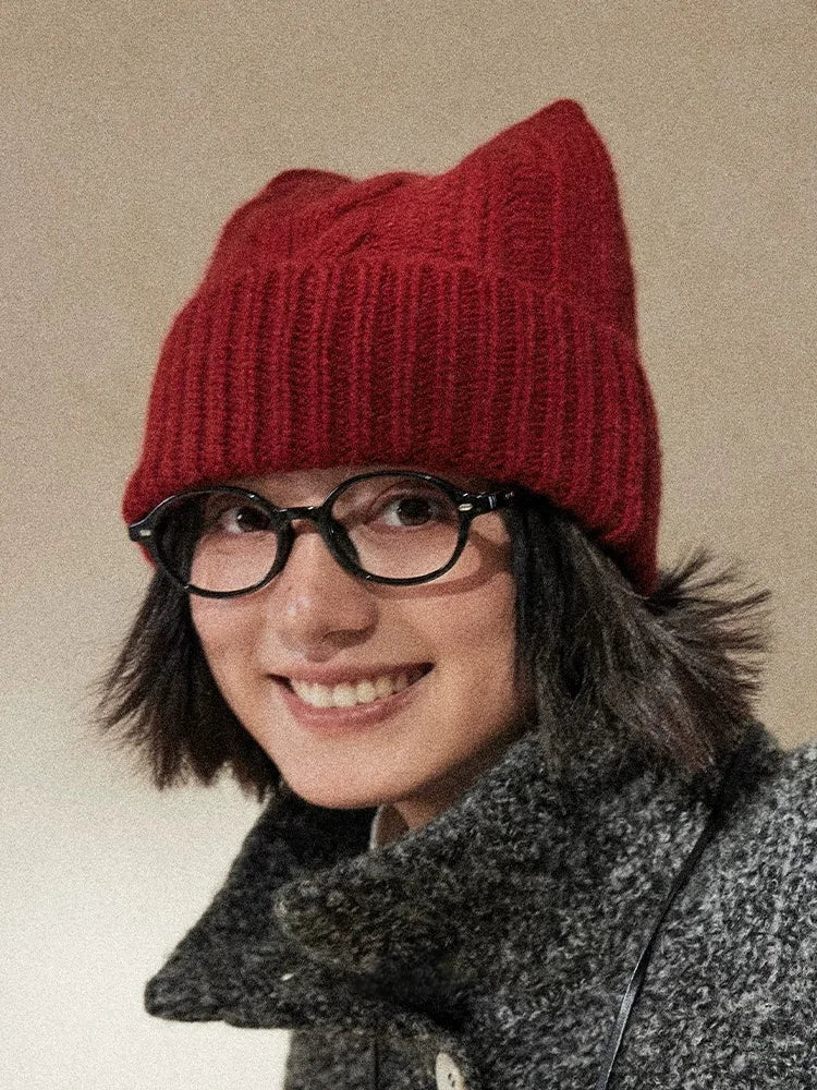 Cat Ear Knit Beanie Hat for Winter | Multiple Colors - OESLO