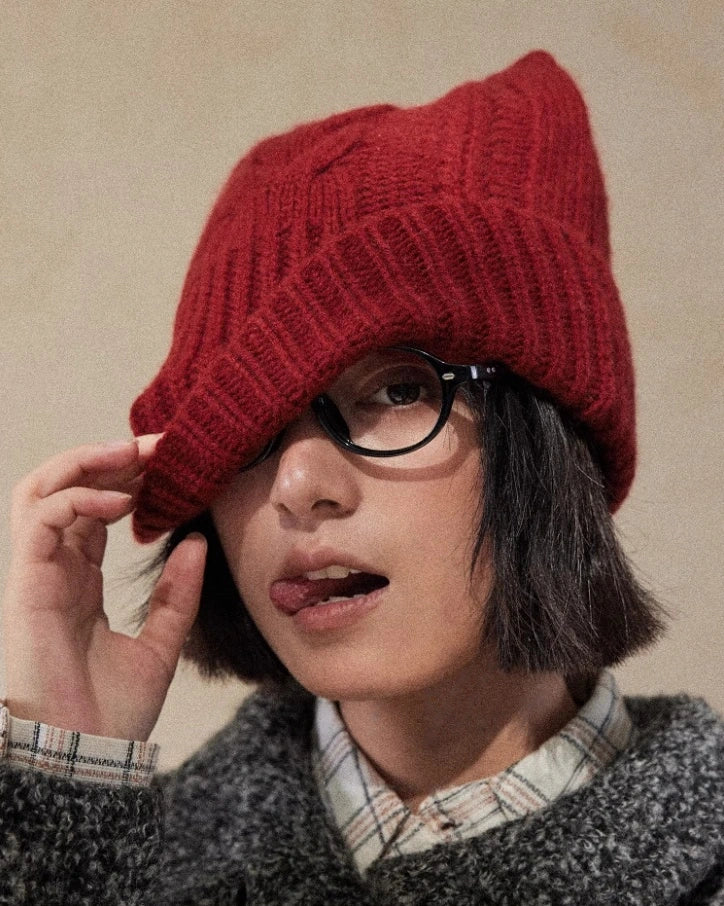 Cat Ear Knit Beanie Hat for Winter | Multiple Colors - OESLO
