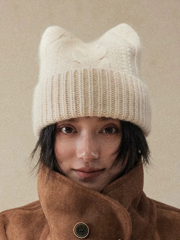 Cat Ear Knit Beanie Hat for Winter | Multiple Colors - OESLO