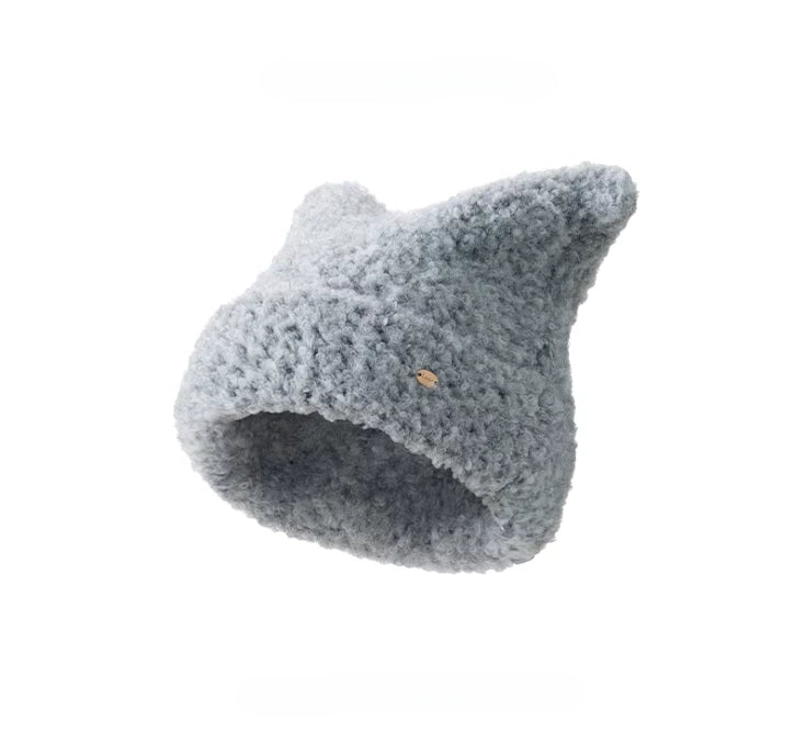 Cute Cat Ear Knit Plush Hat for Women | Multiple Colors - OESLO