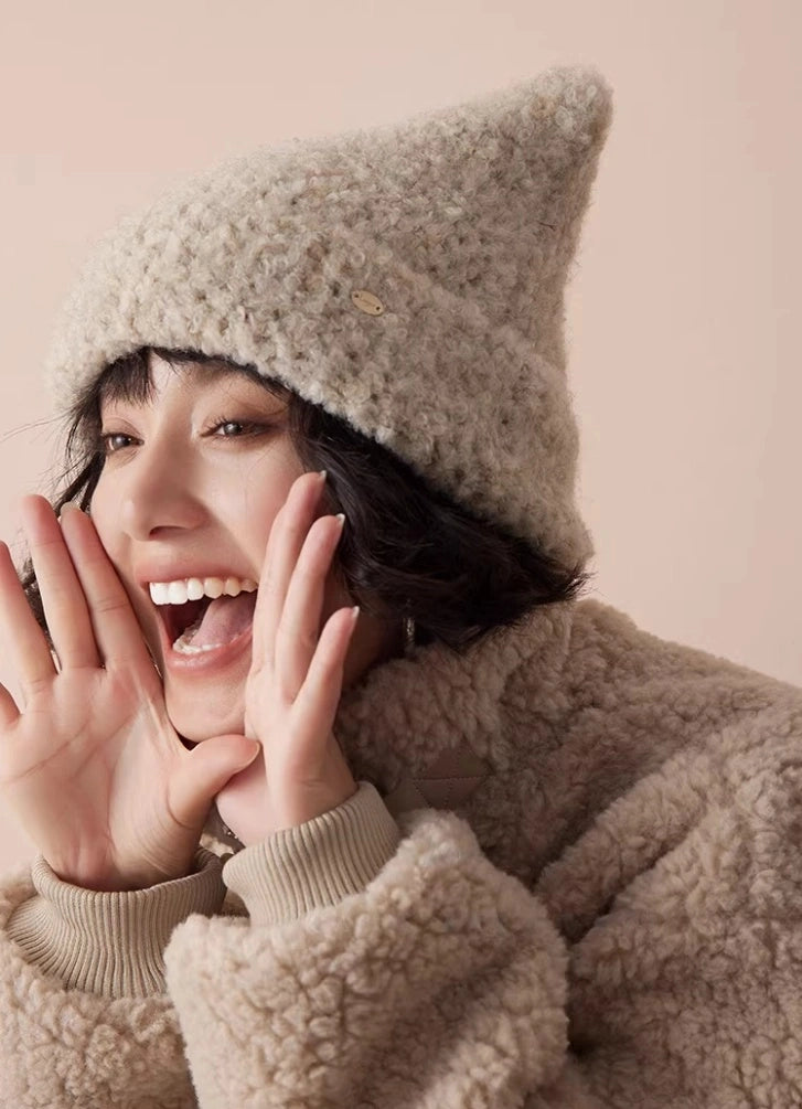Cute Cat Ear Knit Plush Hat for Women | Multiple Colors - OESLO