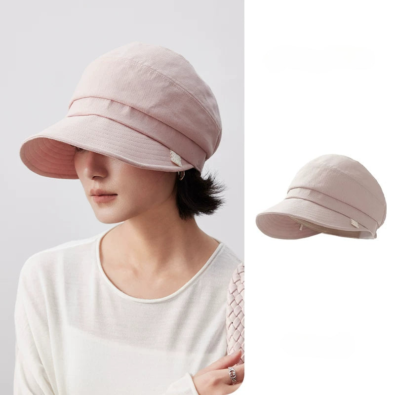 Elegant Cotton Bucket Hat for Women – Wide Brim Sun Hat OESLO