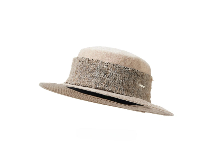 Elegant Wool Fedora Hats for Women | Vintage Black & Beige Style - OESLO