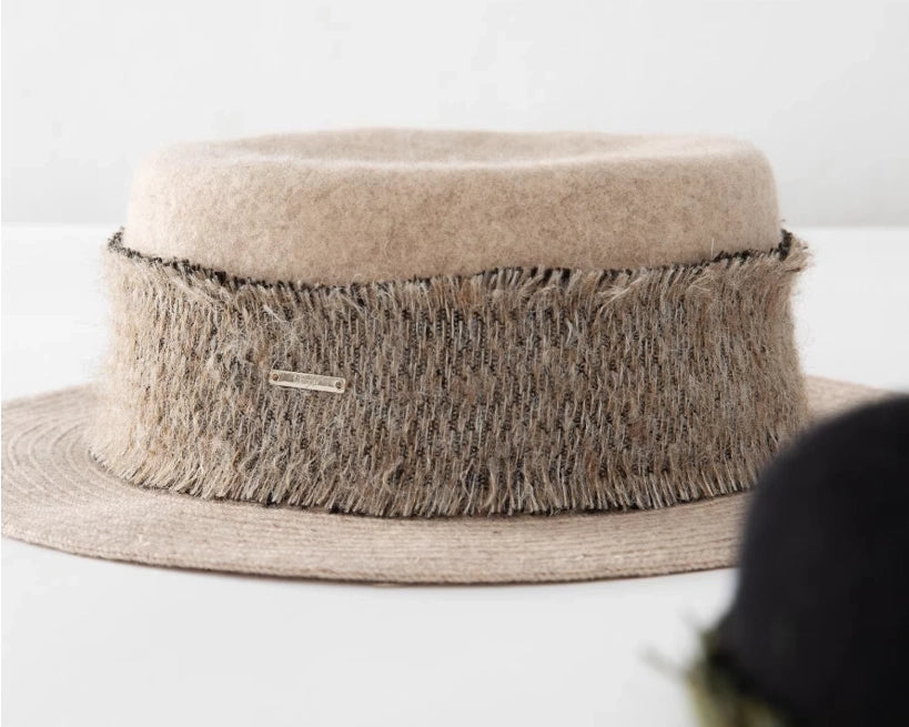 Elegant Wool Fedora Hats for Women | Vintage Black & Beige Style - OESLO