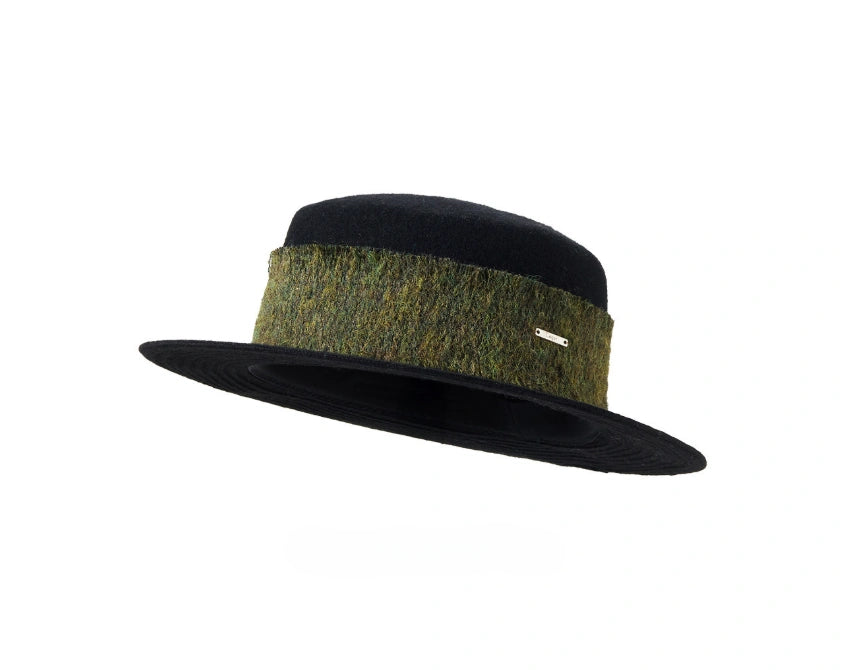 Elegant Wool Fedora Hats for Women | Vintage Black & Beige Style - OESLO