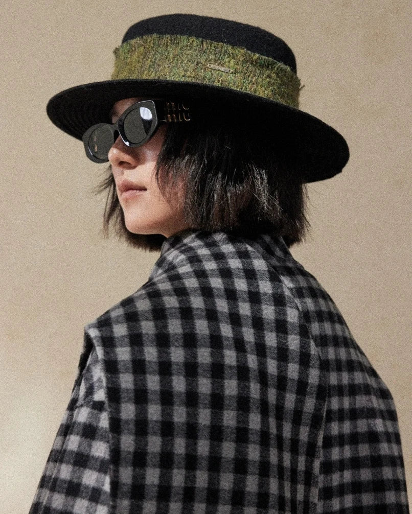 Elegant Wool Fedora Hats for Women | Vintage Black & Beige Style - OESLO