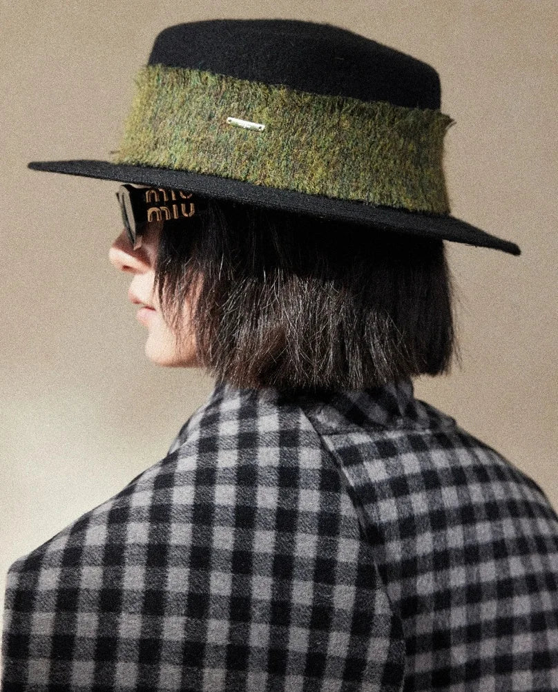 Elegant Wool Fedora Hats for Women | Vintage Black & Beige Style - OESLO