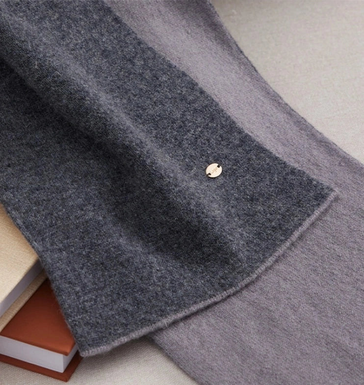 Premium Reversible Two-Tone 100% Wool Winter Scarf | Multiple Colors