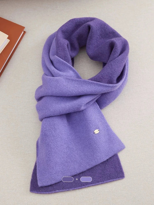 Premium Reversible Two-Tone 100% Wool Winter Scarf | Multiple Colors